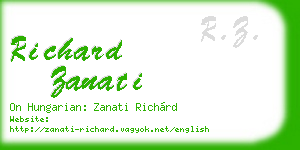 richard zanati business card